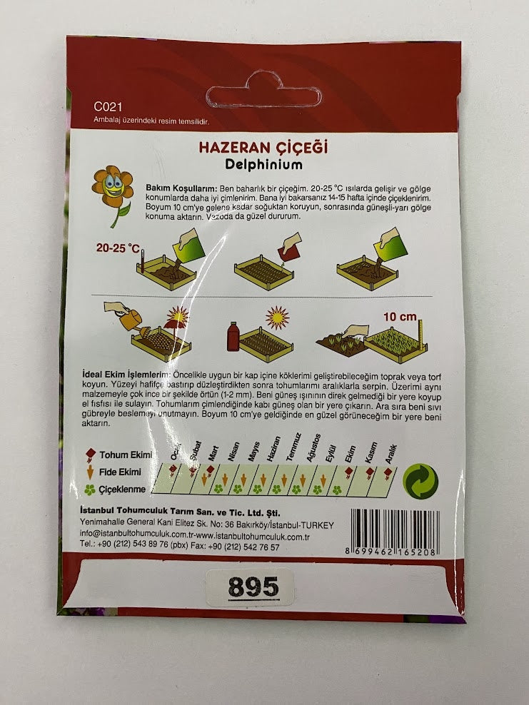 HAZERAN ( ÇOKLU TOHUM ) - 200 Tohum - KARIŞIK Renk - MegCiTo