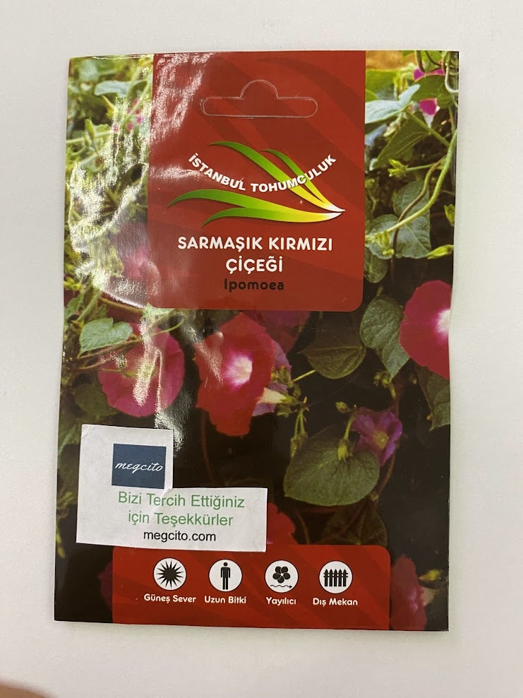 SARMAŞIK ( ÇOKLU TOHUM ) - 50 Tohum - KIRMIZI Renk - MegCiTo