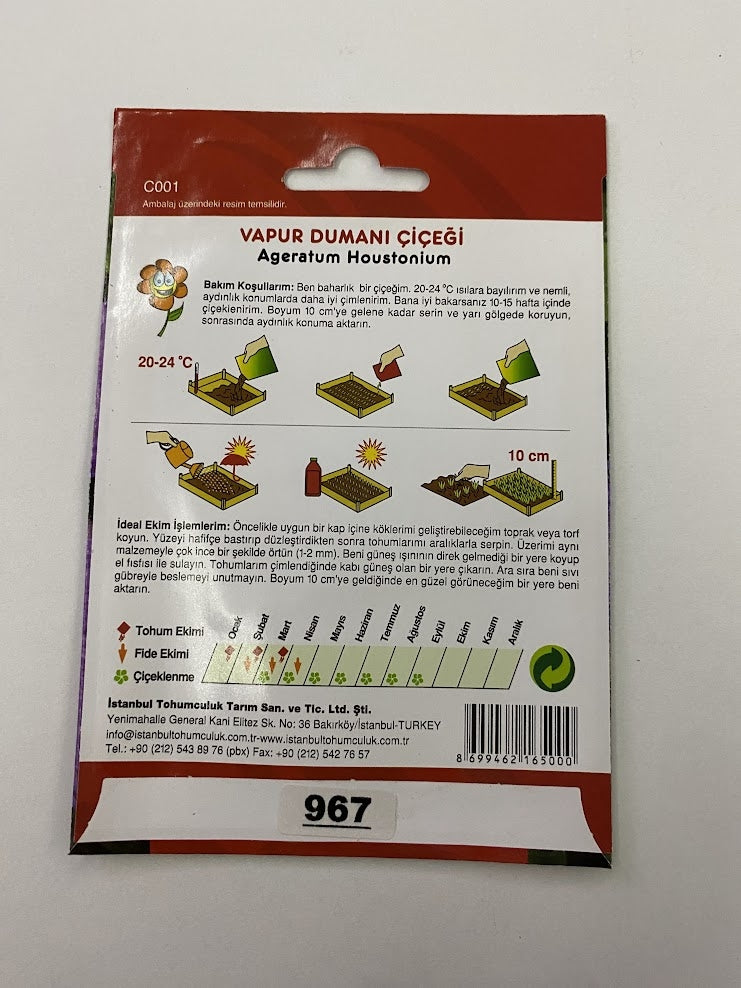 VAPUR DUMANI ( ÇOKLU TOHUM ) - 150 Tohum - KARIŞIK Renk - MegCiTo