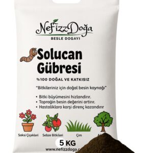 %100 Doğal Solucan Gübresi 5 kg (10 L) – Organik Bitki Besini, Saksı ve Bahçe Bitkileri İçin, Toprak Düzenleyici – MegCiTo